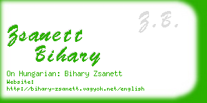 zsanett bihary business card